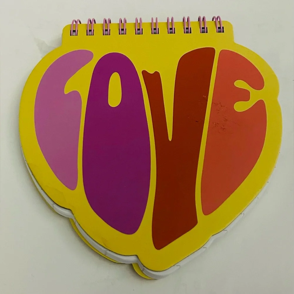 New 2 Colorful Love Notepad Bloc-Notes 50 Lined pages 16 Lines 100 Pages Total
